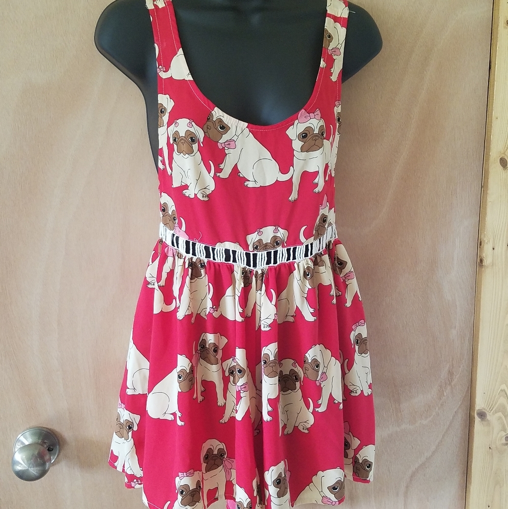 Pug Print Romper